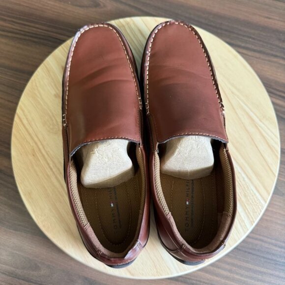 Tommy Hilfiger Mens Kerry Drivers 13W Medium Brown Loafers - Picture 6 of 9